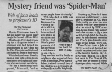 Mystery friend was ‘Spider-Man’<br><strong>New Observer</strong>